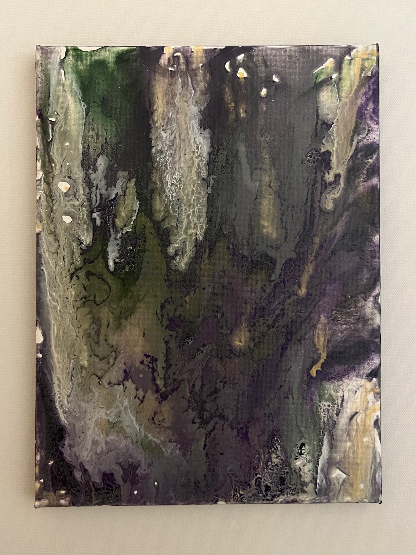 Fluorite #4 - ORIGINAL Acrylic Pouring Painting