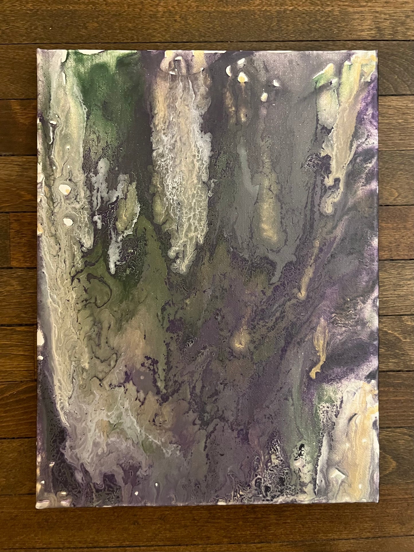 Fluorite #4 - ORIGINAL Acrylic Pouring Painting