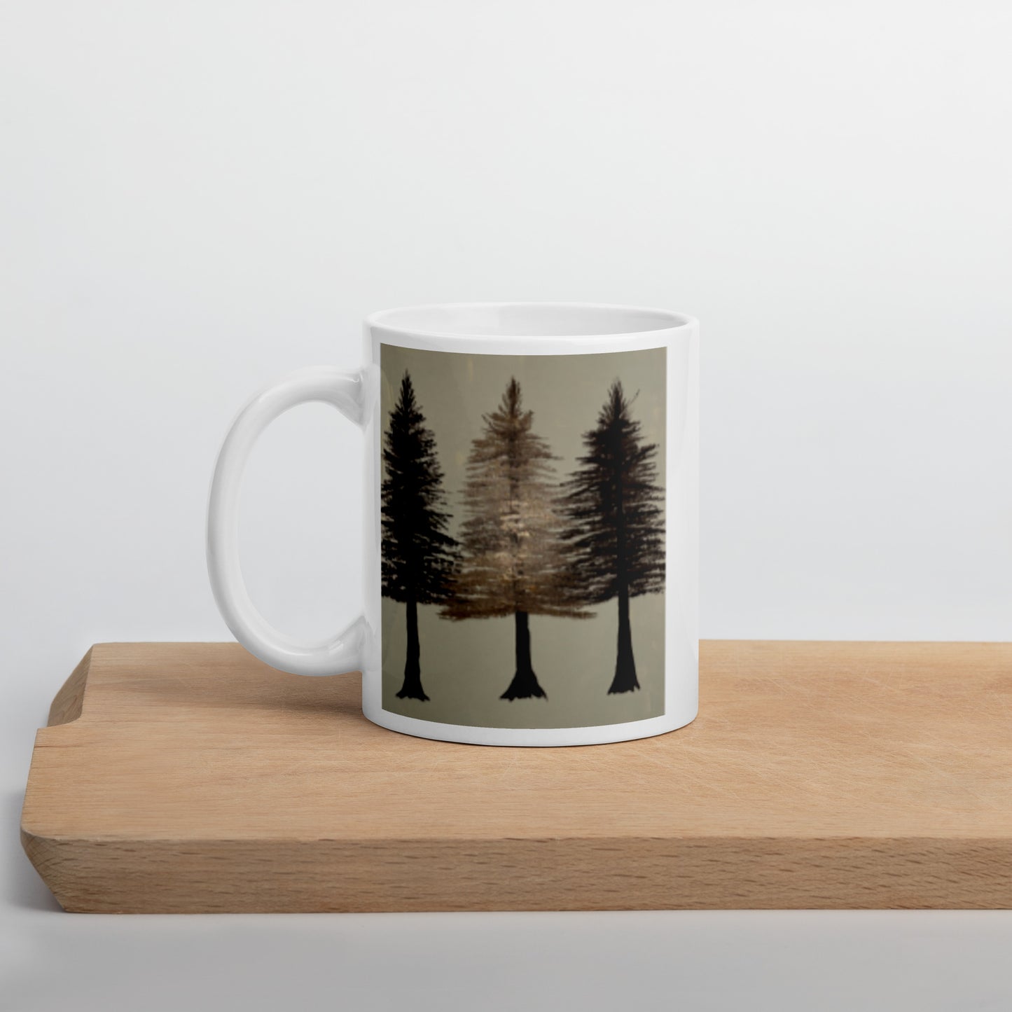 Forest in Gold – White Glossy Mug