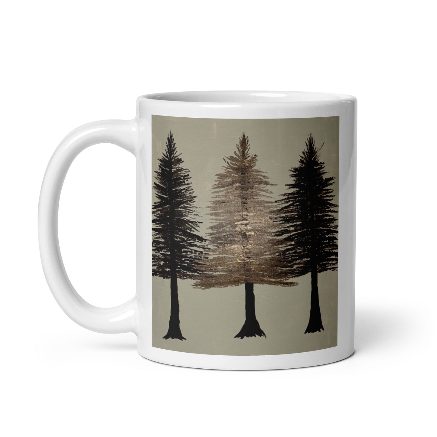 Forest in Gold – White Glossy Mug