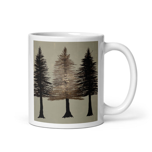 Forest in Gold – White Glossy Mug