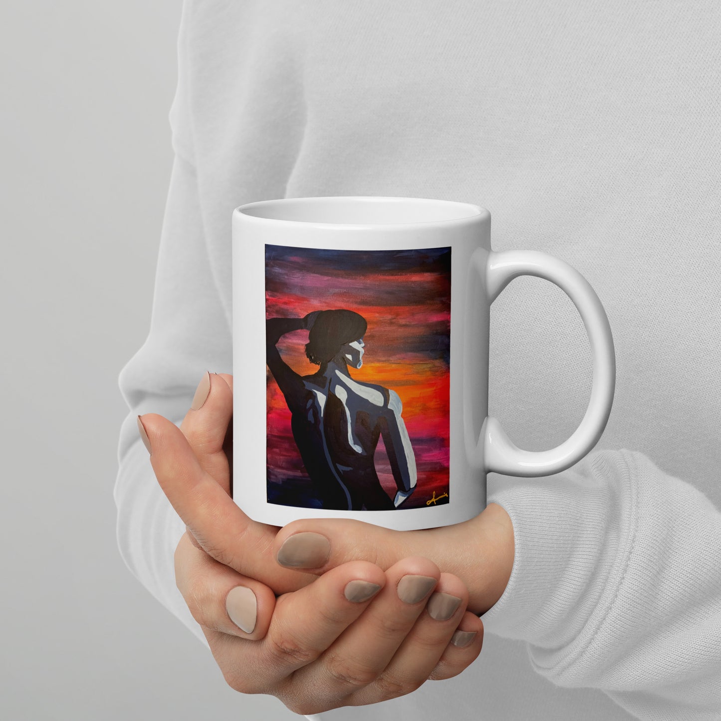 Sunrise Dance – White Glossy Mug