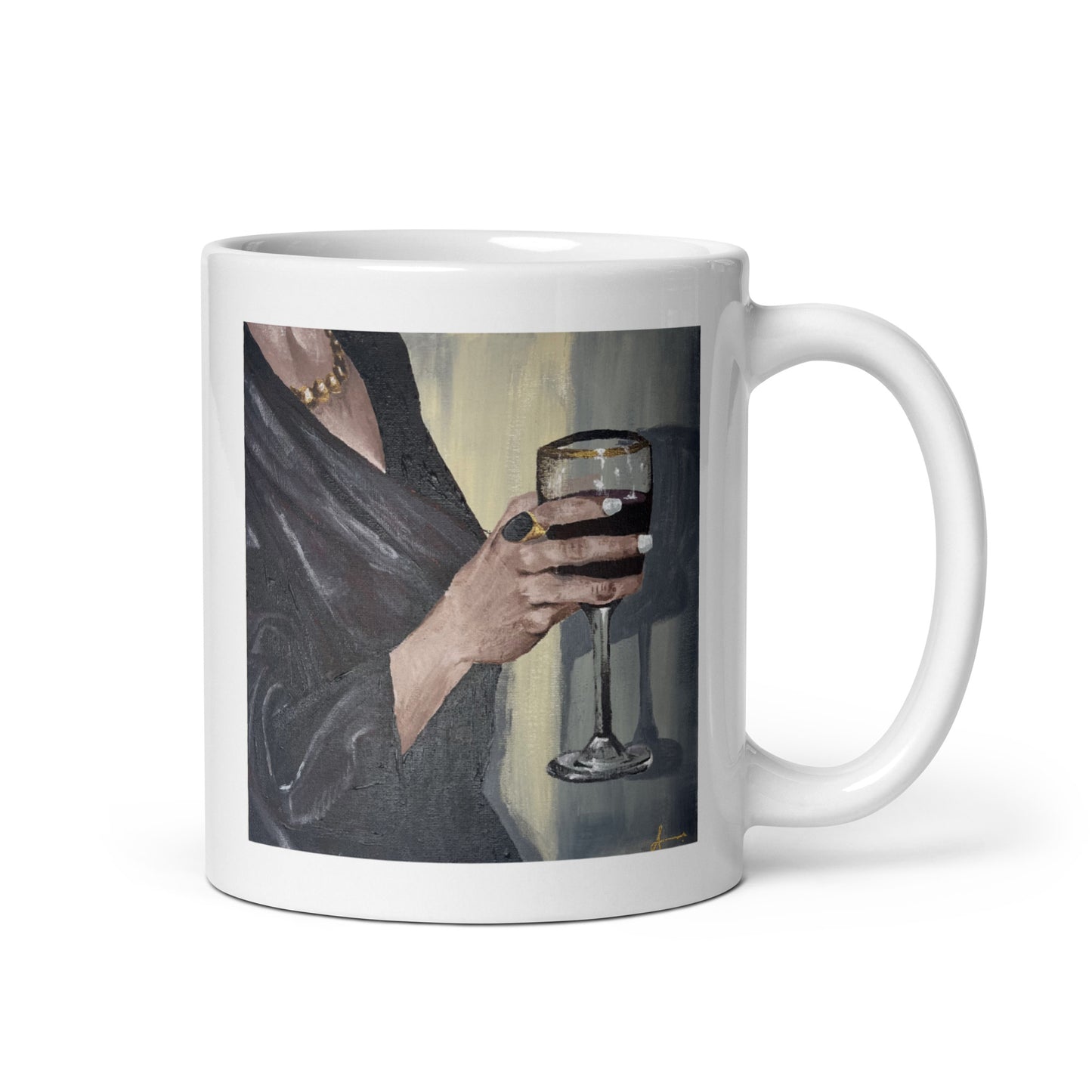 Satin Soirée – White Glossy Mug