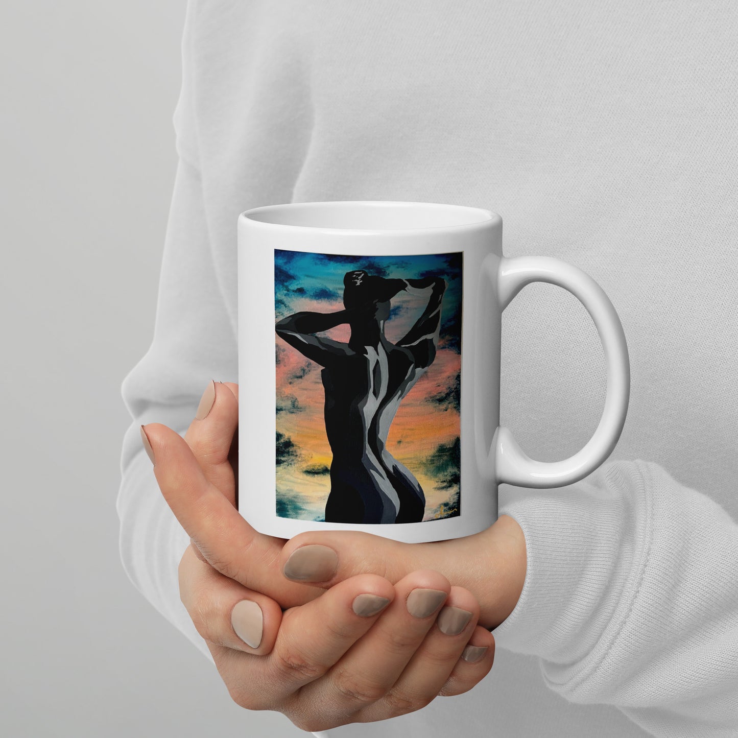 Sunset Dance – White Glossy Mug