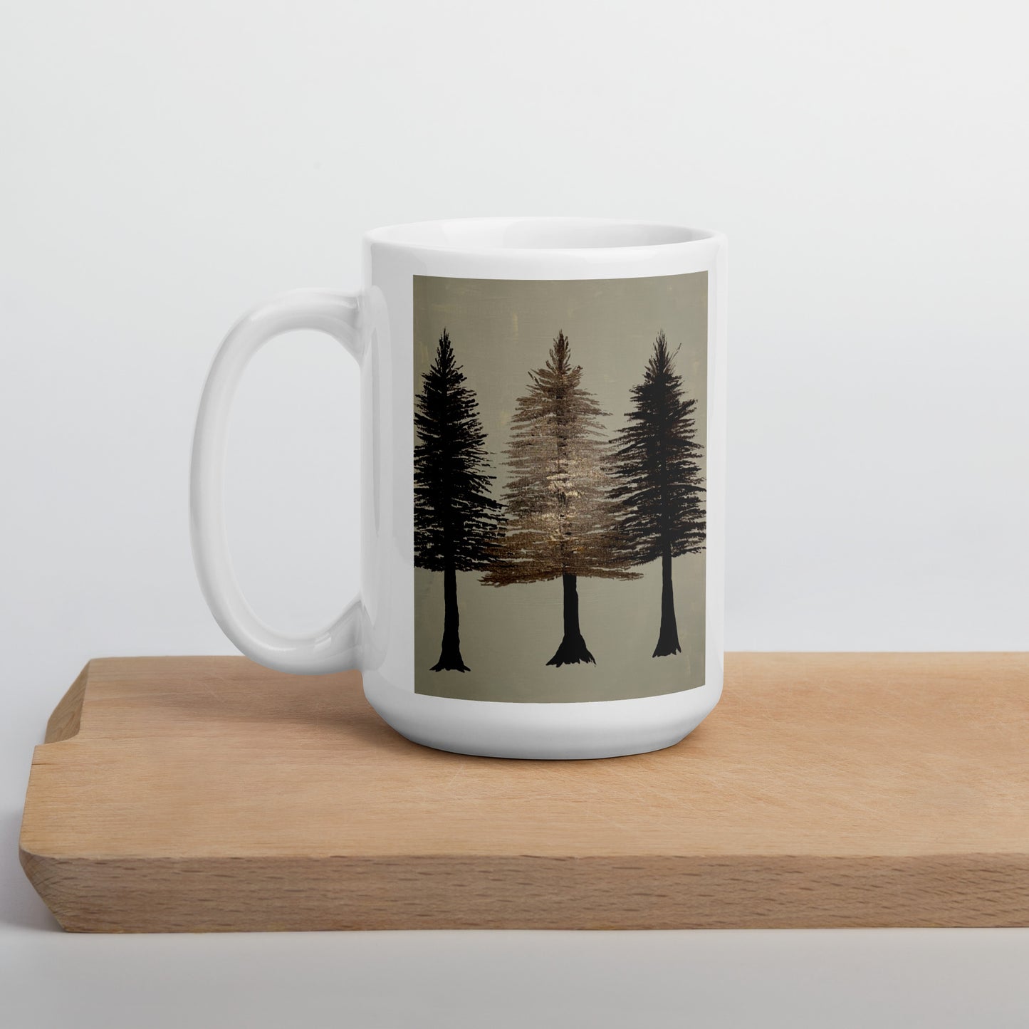 Forest in Gold – White Glossy Mug