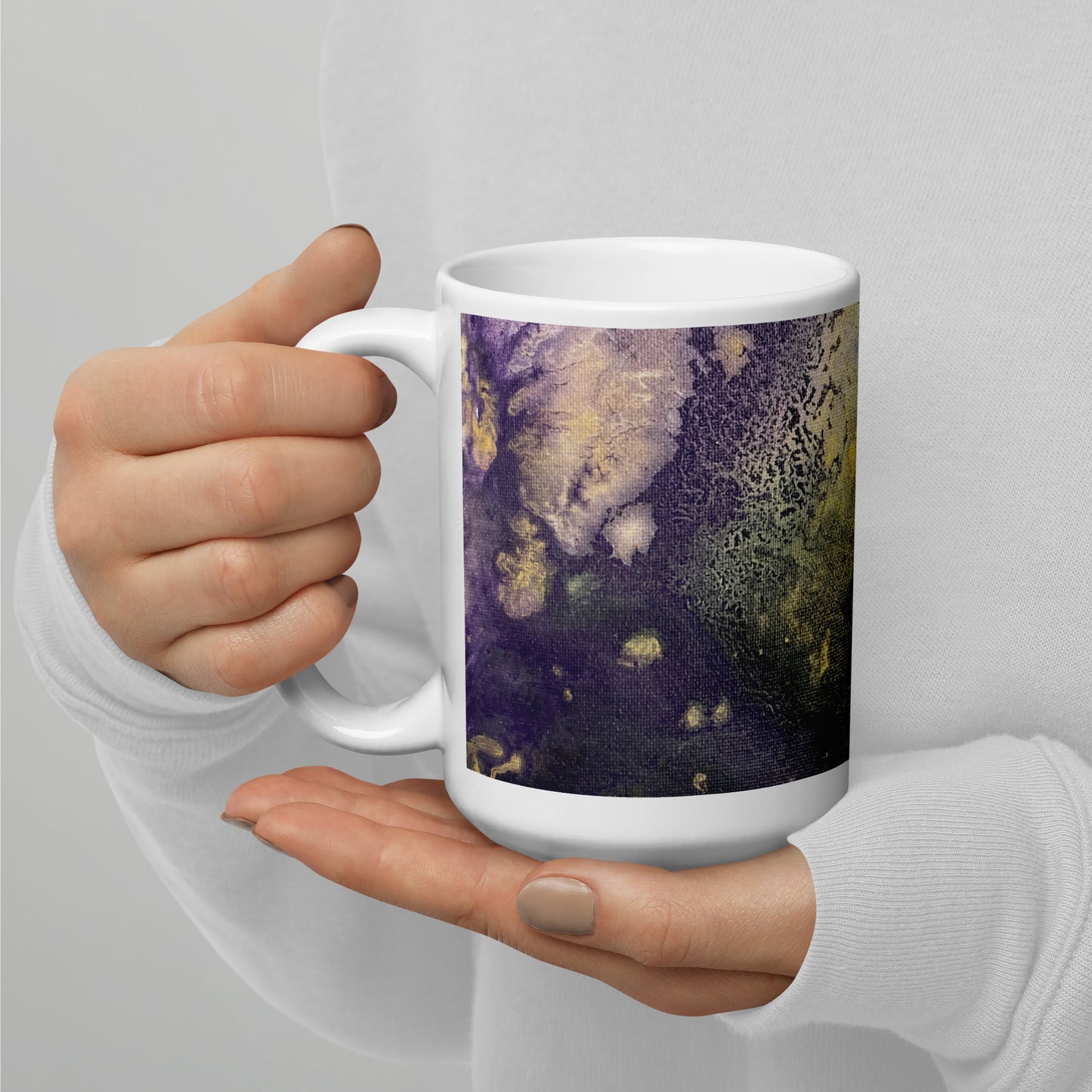 Fluorite #3 – White Glossy Mug