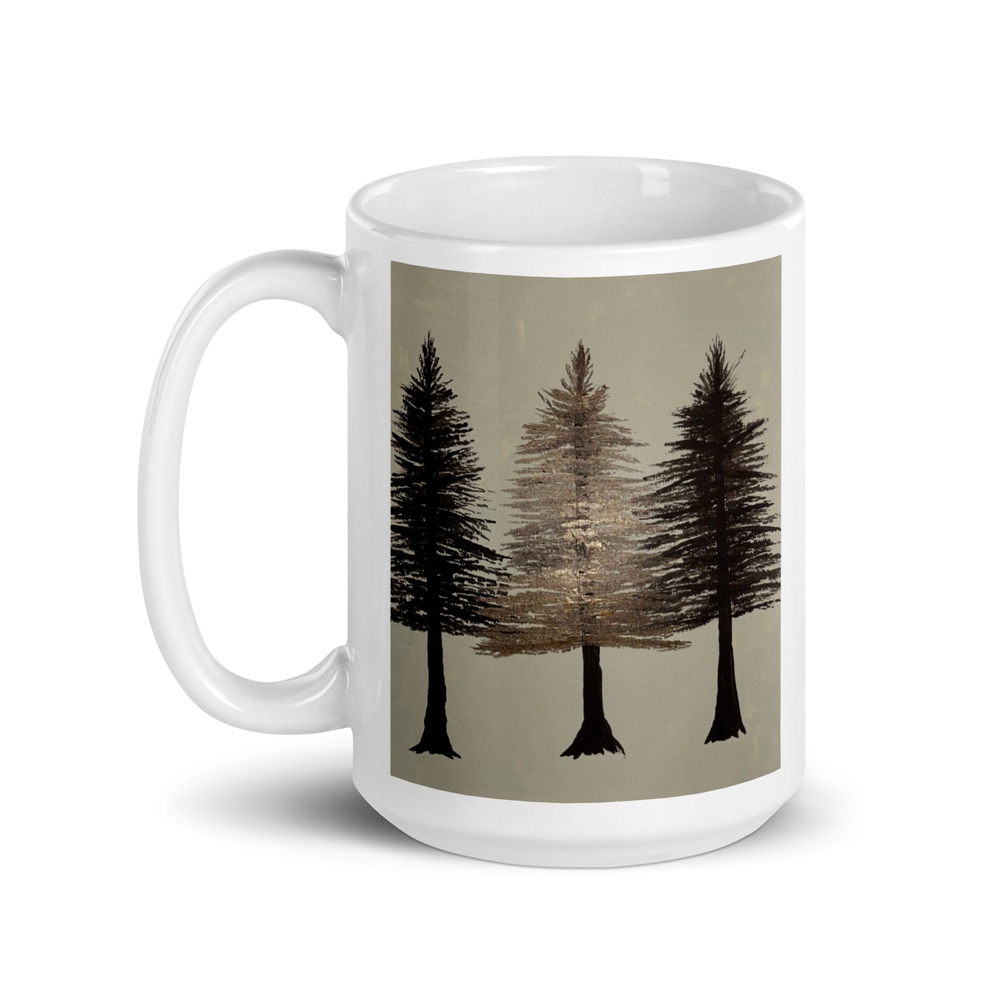 Forest in Gold – White Glossy Mug