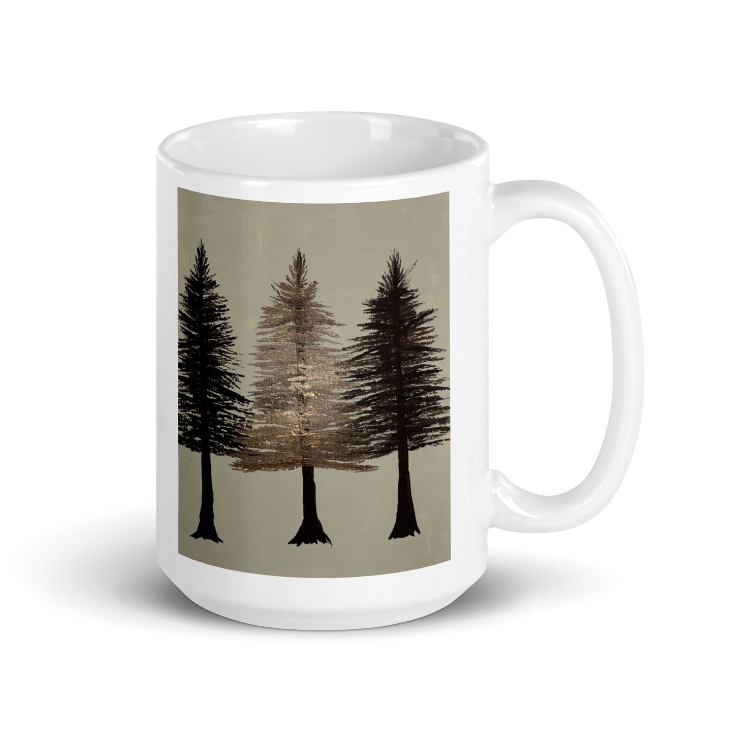 Forest in Gold – White Glossy Mug