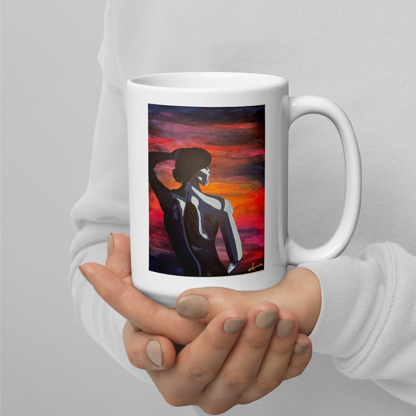 Sunrise Dance – White Glossy Mug