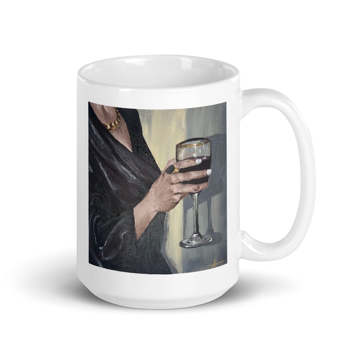 Satin Soirée – White Glossy Mug