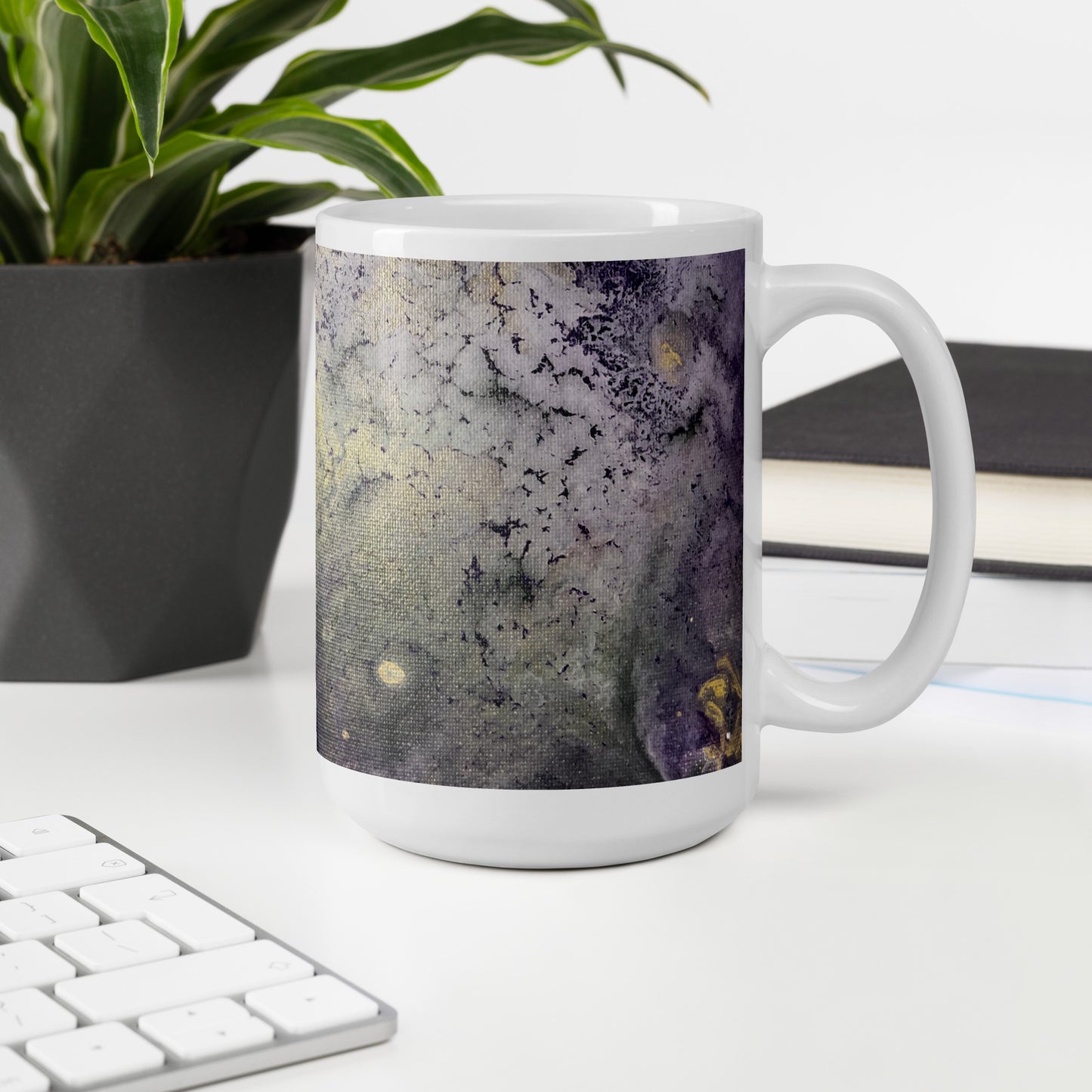 Fluorite #3 – White Glossy Mug